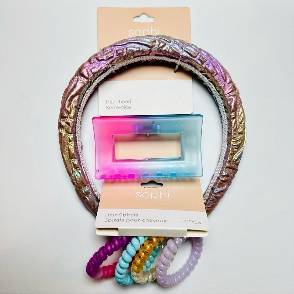 Sophi Hair Accessories Fun Beautiful Colorful Bundle - 6 Pieces